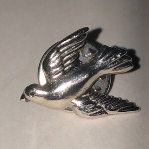 Silver Tone Vintage Bird Pin